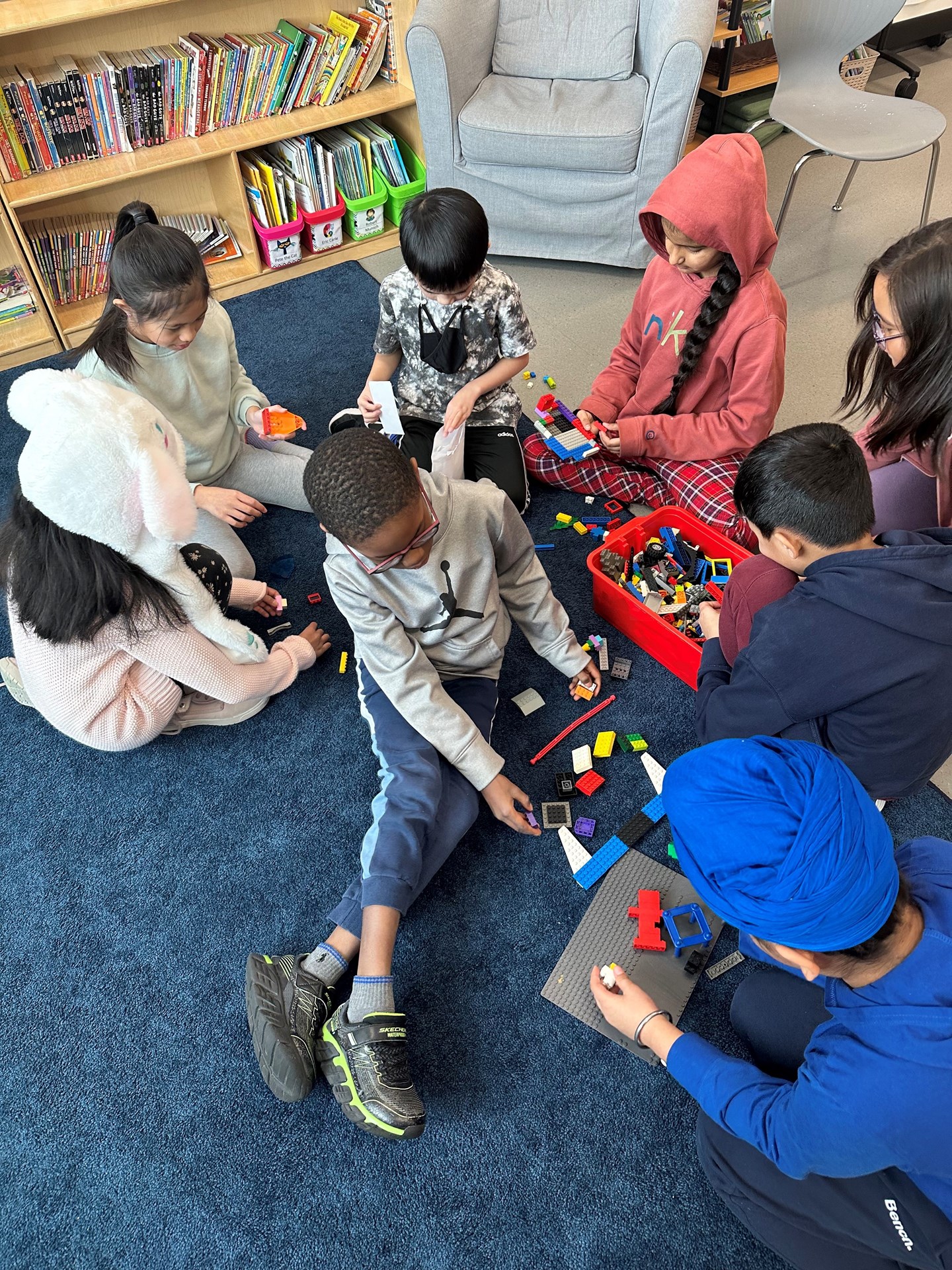 Group of students doing an activity